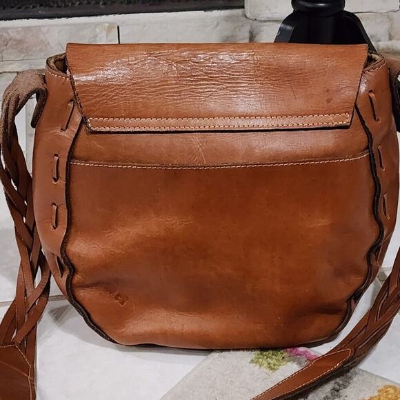 Patricia Nash‎ Brown Tooled Leather Saddle Bag crossbody purse - Picture 9 of 16